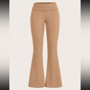SHEIN qutie solid flare leg pants